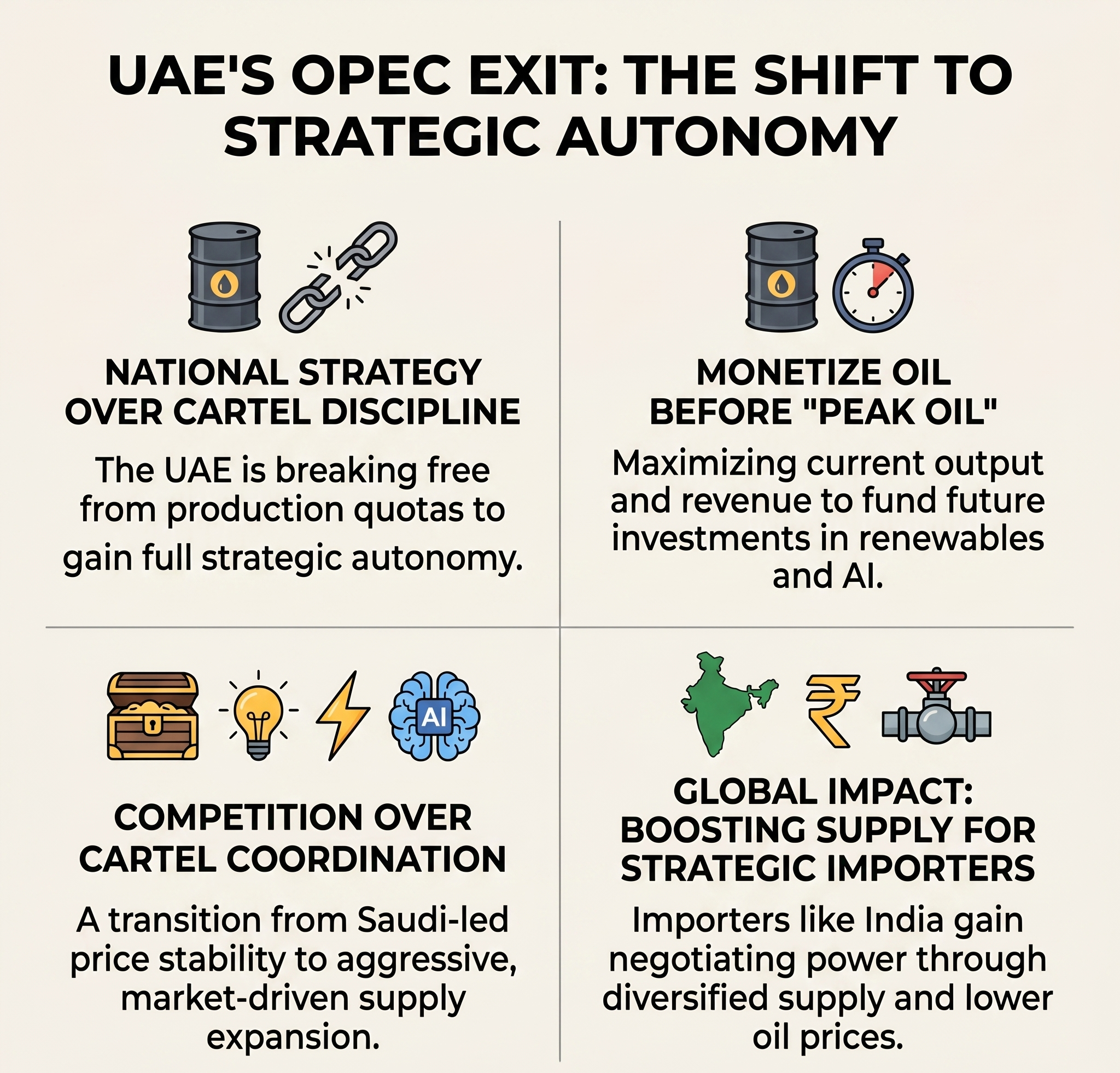 Why did the UAE quit OPEC and OPEC+?